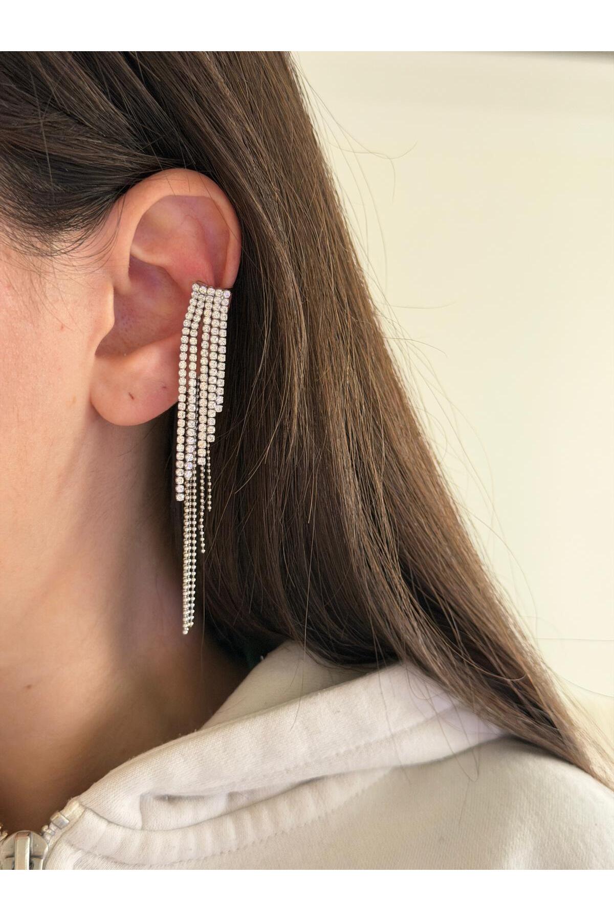 14K Çelik Üzeri Altın Kaplama Özel Seri Kıkırdak Küpe