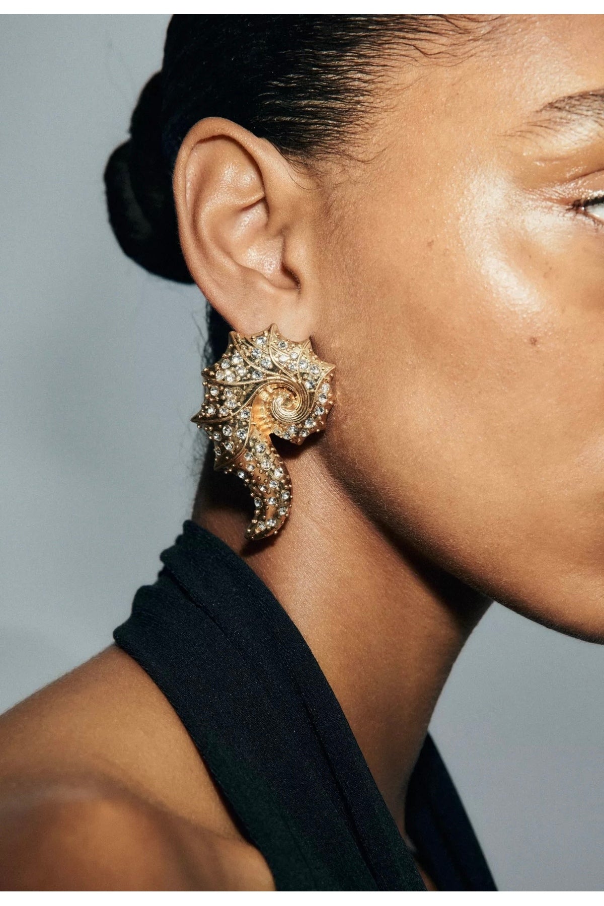 Özel Seri Zirkon Taşlı Salyangoz Küpe