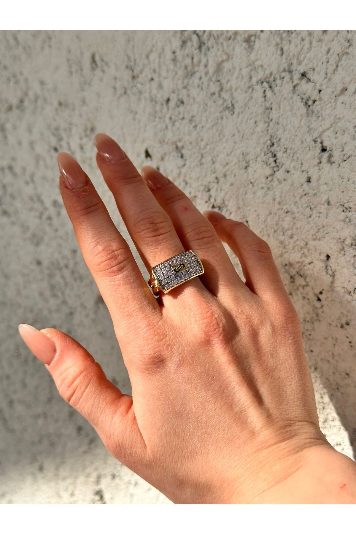 Çelik özel koleksiyon chain yüzük ayarlanabilir