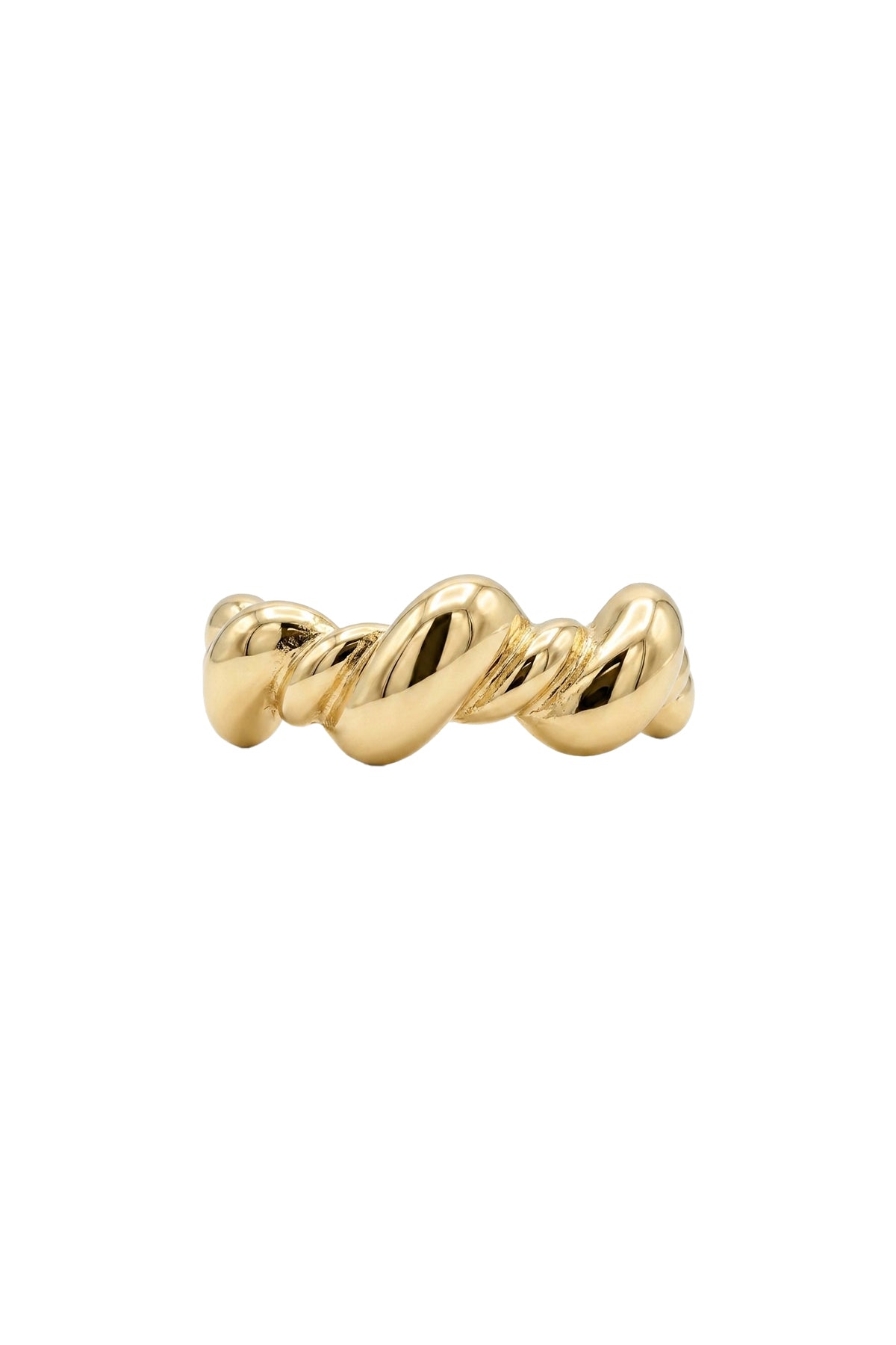 Çelik Croissant Yüzük Gold