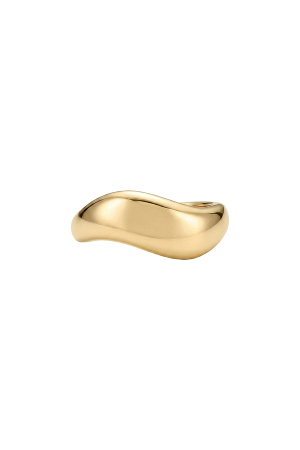 Çelik Elara Wave Yüzük Gold