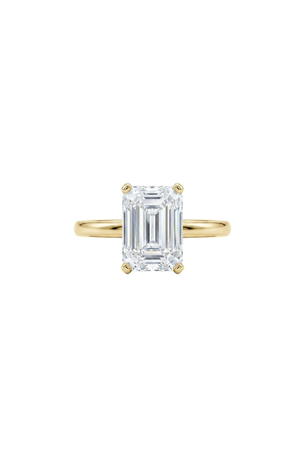 Çelik Emerald Tektaş Yüzük Gold
