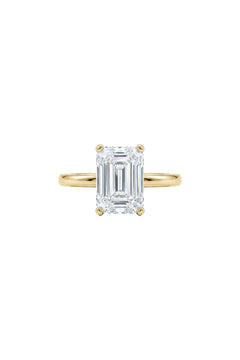 Çelik Emerald Tektaş Yüzük Gold