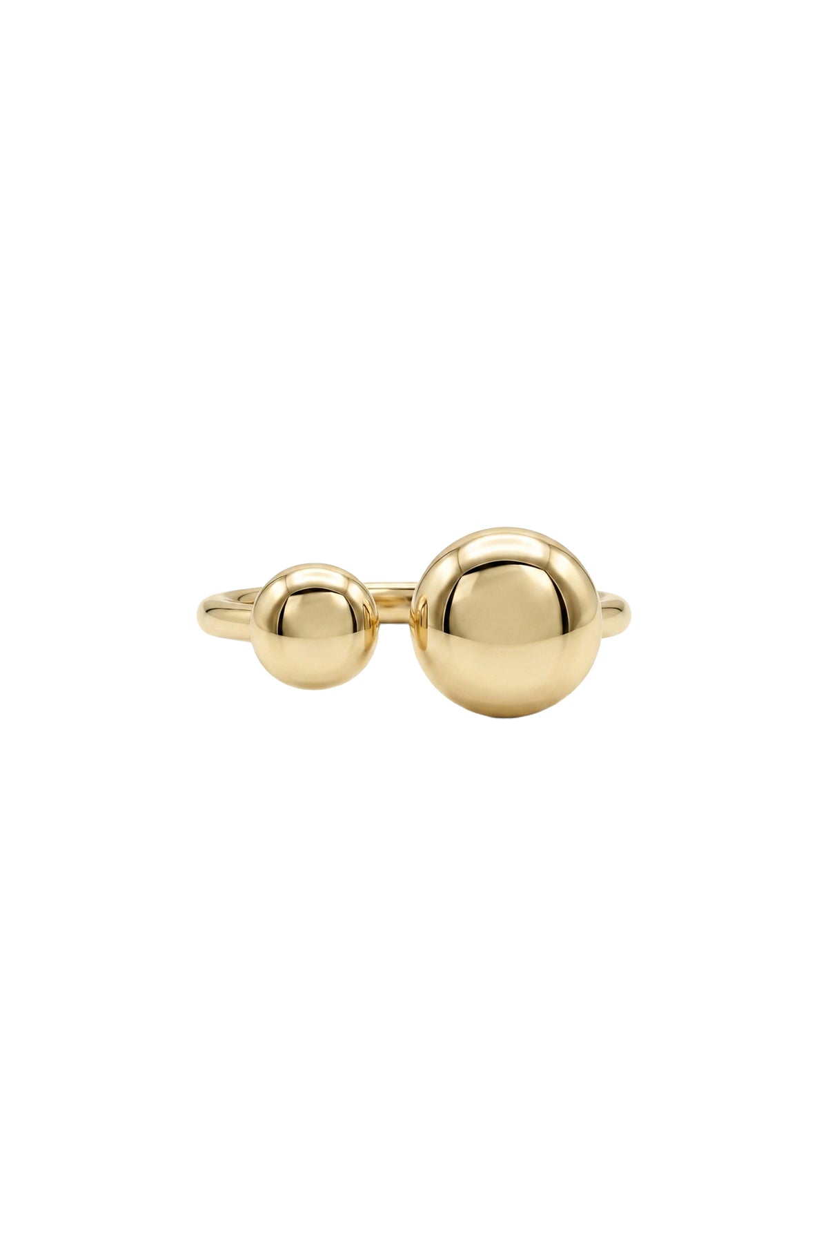 Çelik Duo Sphere Ayarlanabilir Yüzük Gold