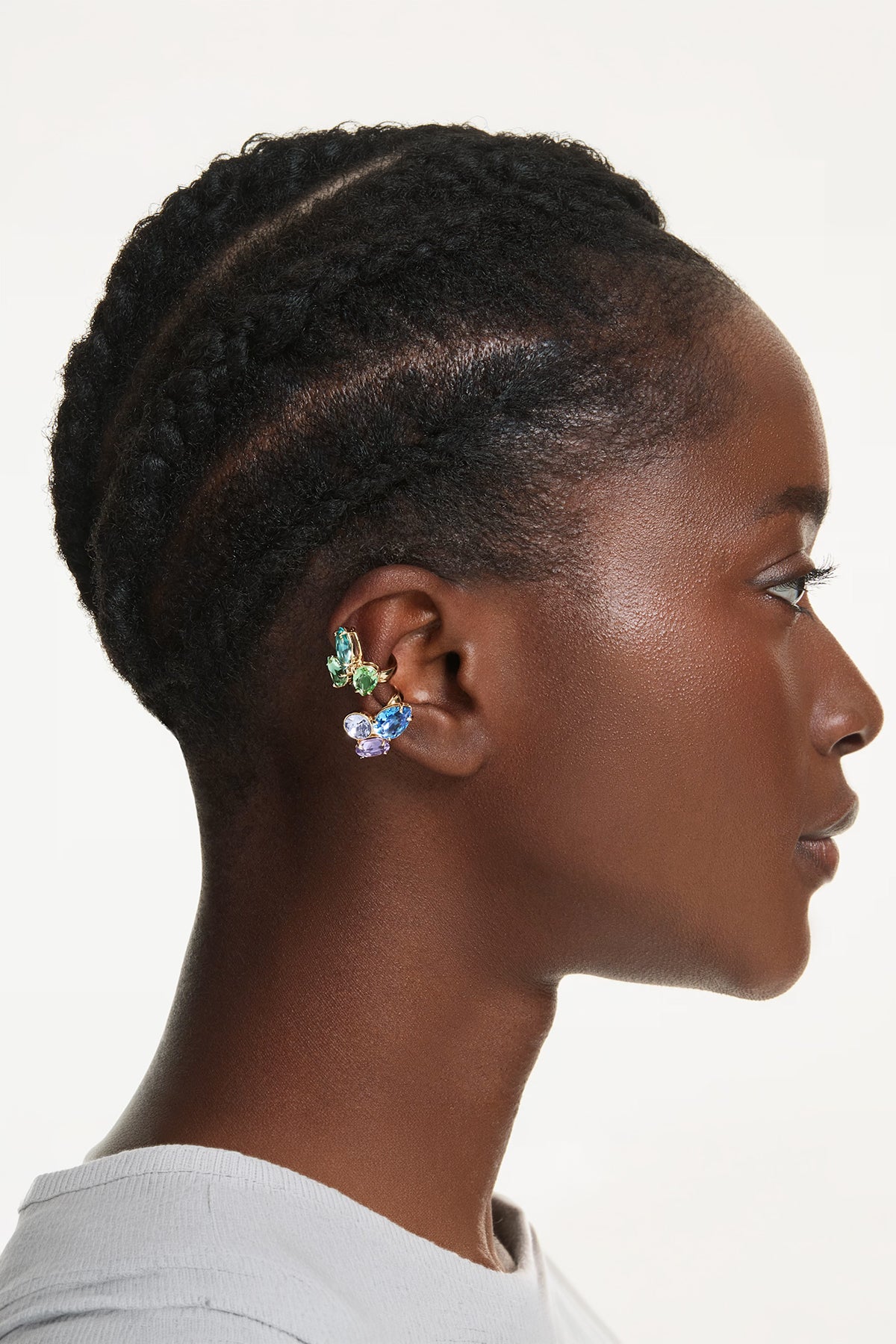 Çelik Petalia Violet Earcuff Set