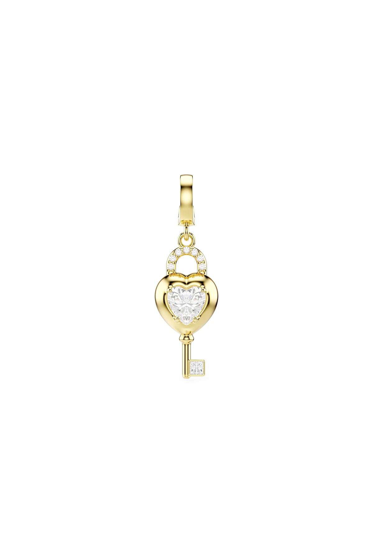 Çelik Özel Koleksiyon Heart Key Charm Kolye Ucu