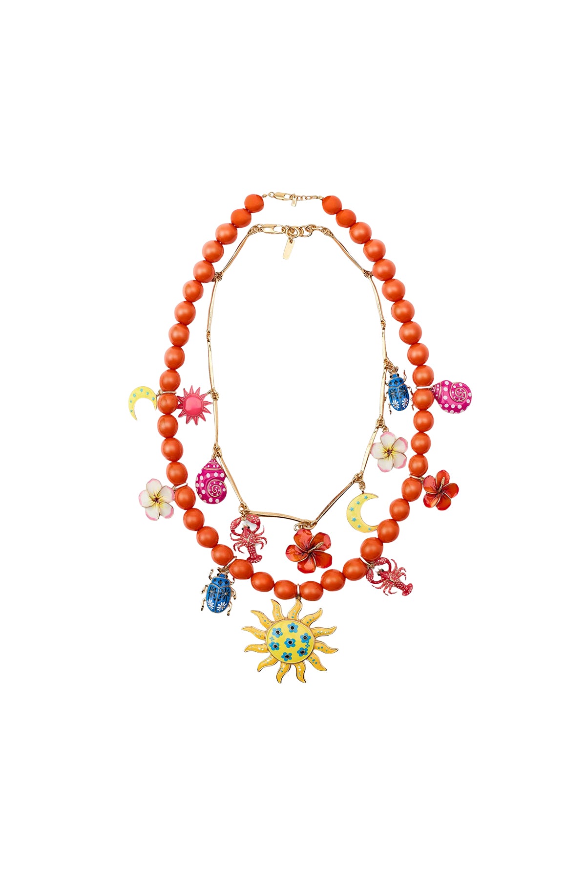 ZR Charm Kolye – Summer Charm Turuncu Boncuklu Kolye