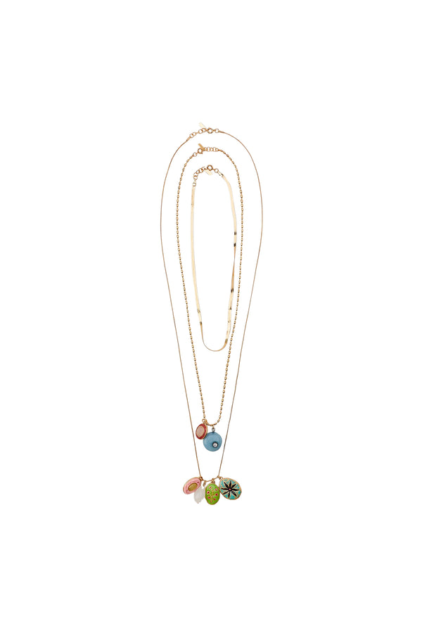 Çelik ZR 3’lü Set Charm Kolye