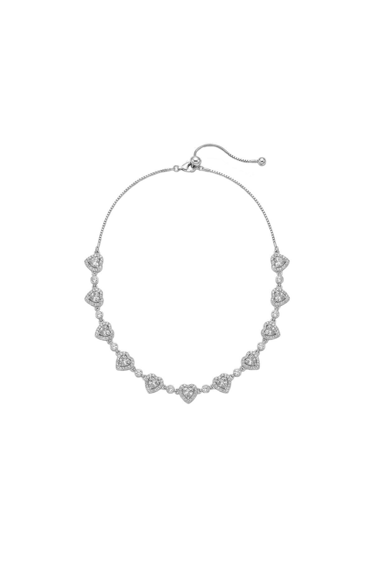 Çelik Blush Love Asansörlü Choker Kolye Gümüş