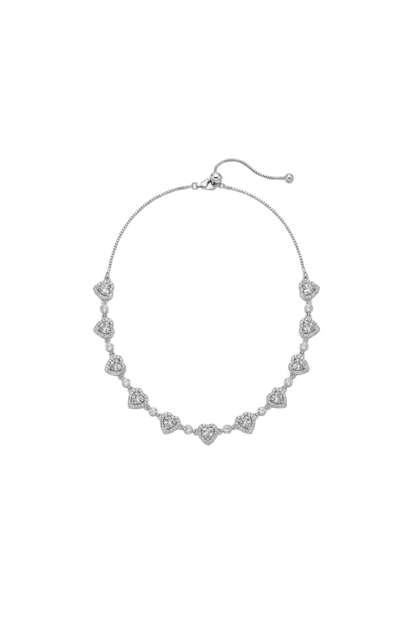 Çelik Blush Love Asansörlü Choker Kolye Gümüş