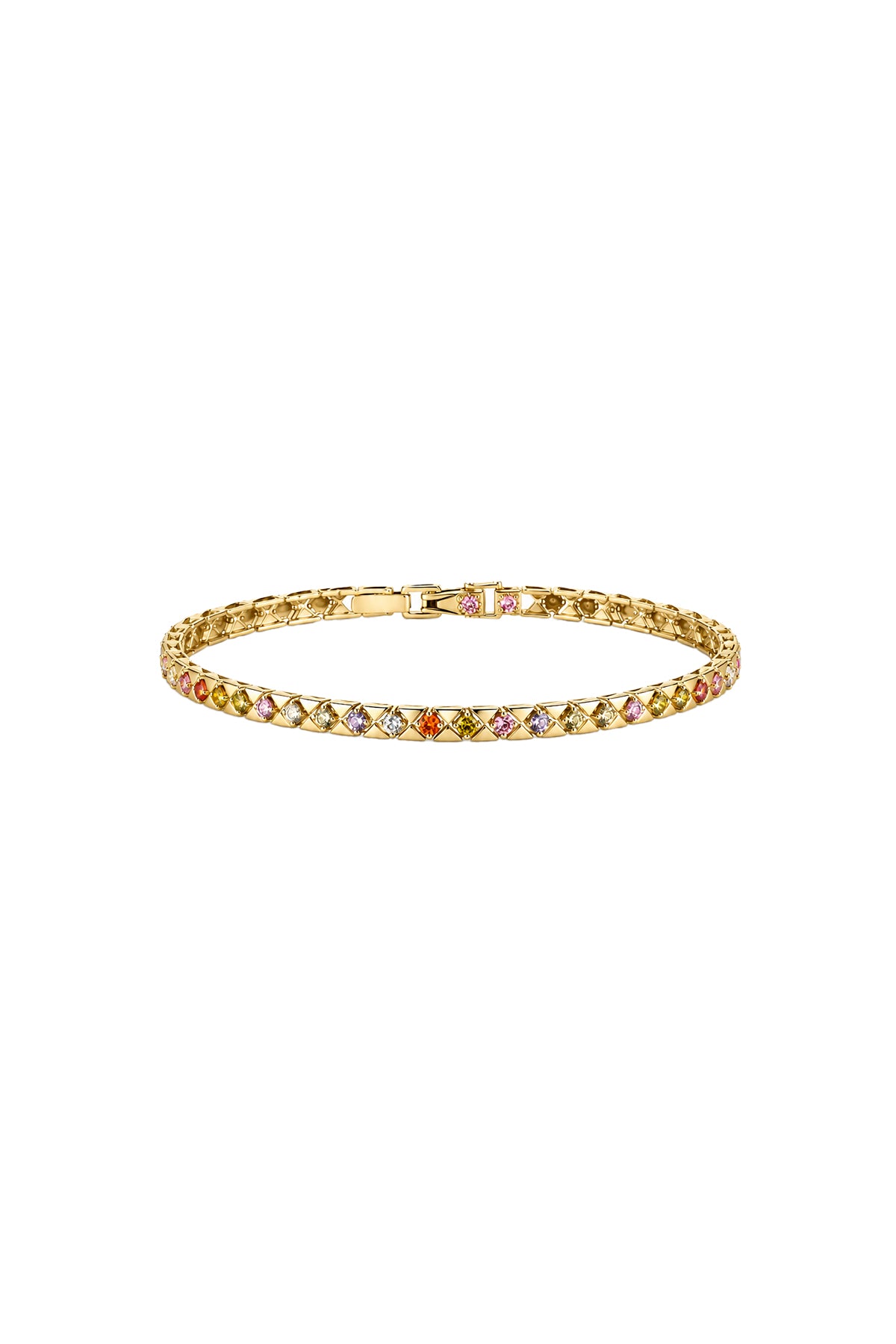 Jewel Garden Collection Çelik Altın Kaplama Prism Bileklik