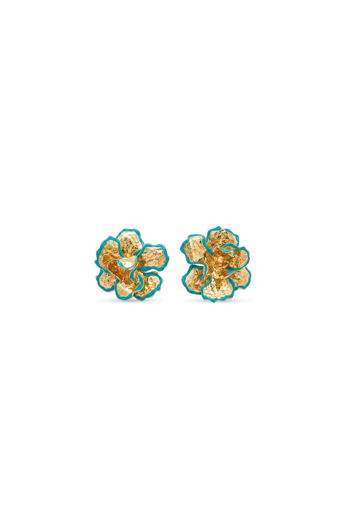 Çelik Turquoise Orchid Küpe