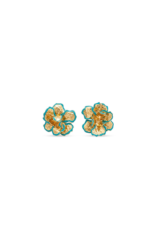 Çelik Turquoise Orchid Küpe