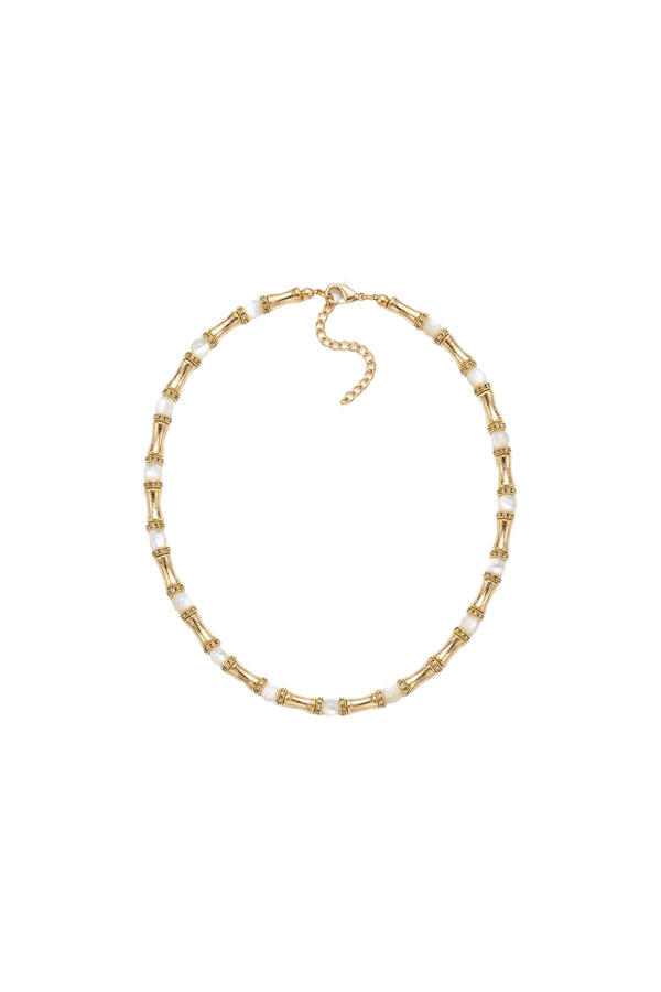 Çelik Bamboo Pearl Kolye