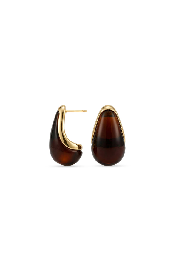 Çelik Maple Küpe Kahverengi