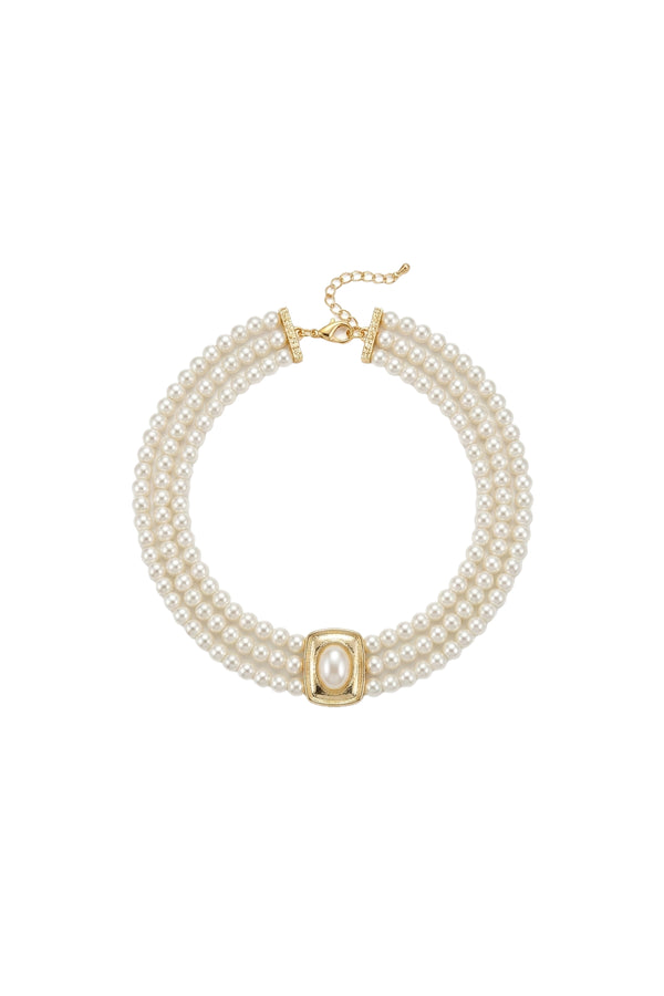 Helena İnci Choker Kolye Küpe Set