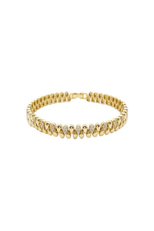 Çelik gold basic zirkon bileklik