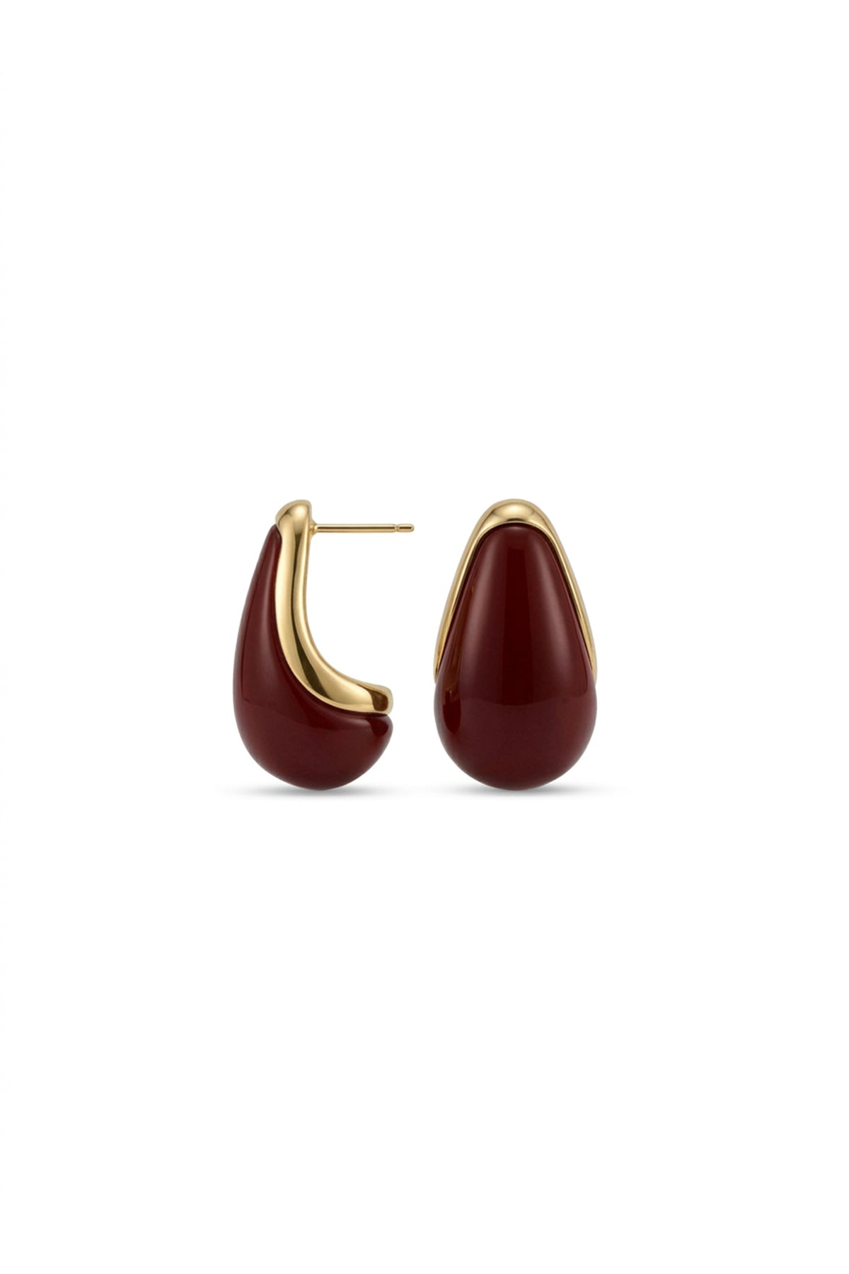 Çelik Maple Küpe Bordo