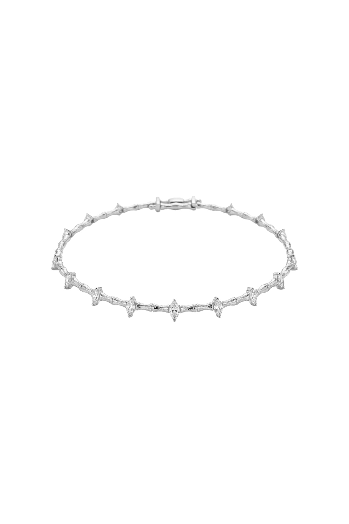 Çelik Özel Seri Markiz Esnek Gümüş Choker