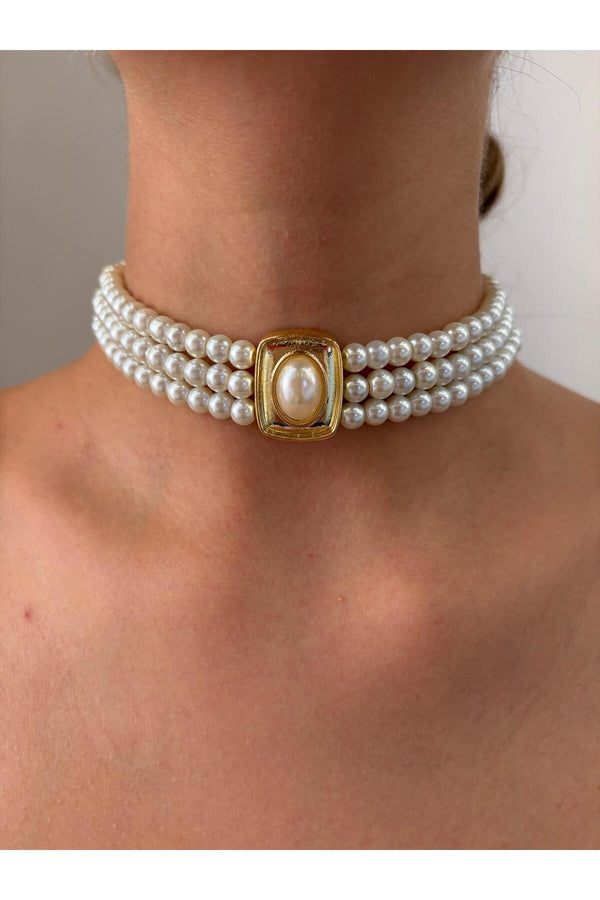 Helena İnci Choker Kolye