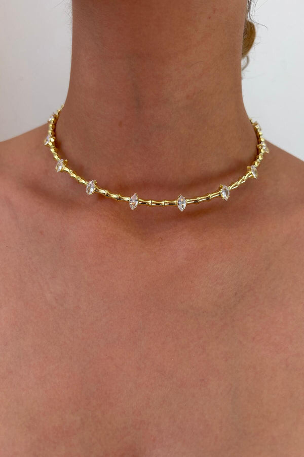 Çelik Özel Seri Markiz Esnek Choker ve Bileklik Set