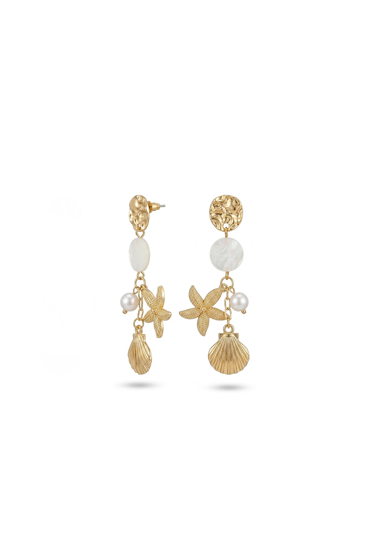 Çelik Sea Shell Collection Pearl Tide Küpe