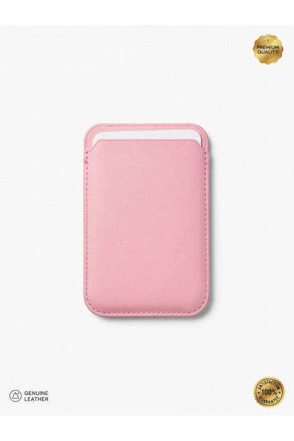 MagSafe Uyumlu Telefon Kartlığı iPhone Uyumlu Güçlü Manyetik Tüm Telefon Modelleri Pembe