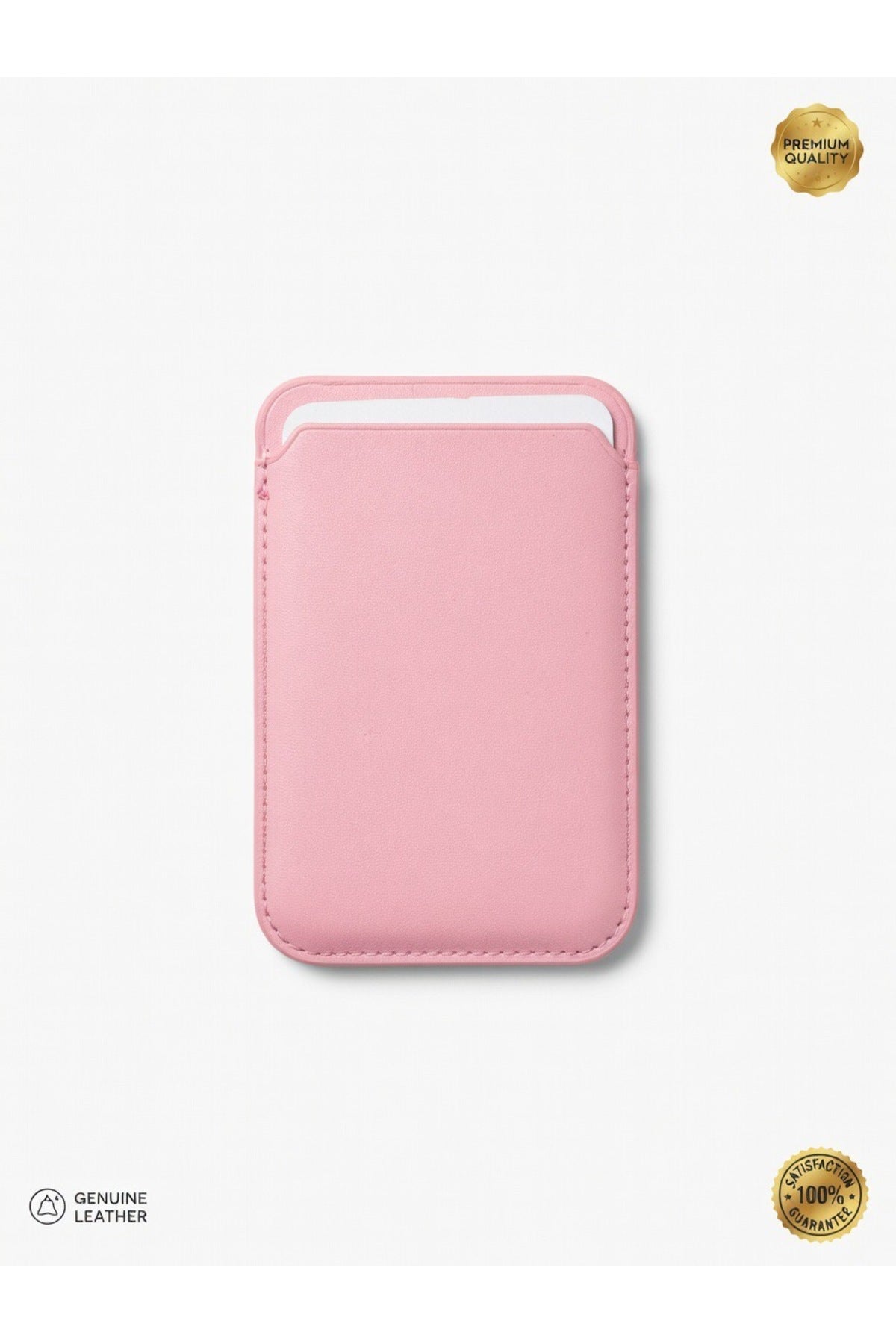 MagSafe Uyumlu Telefon Kartlığı iPhone Uyumlu Güçlü Manyetik Tüm Telefon Modelleri Pembe