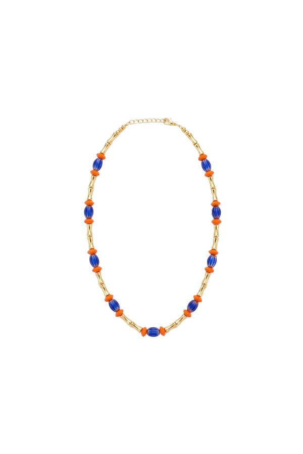 Murano Bamboo Kolye Lacivert