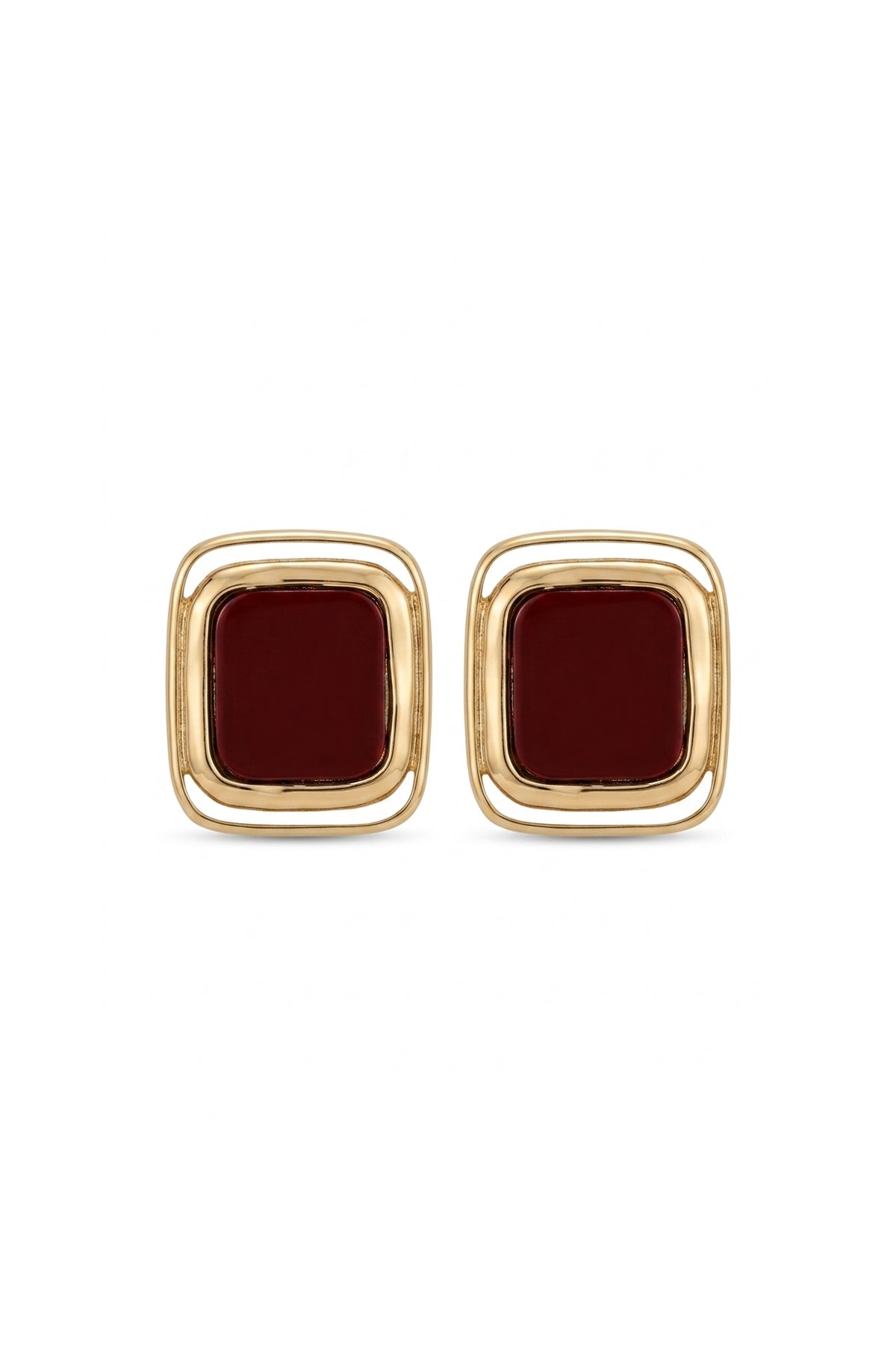 Çelik Era Cherry Küpe Bordo