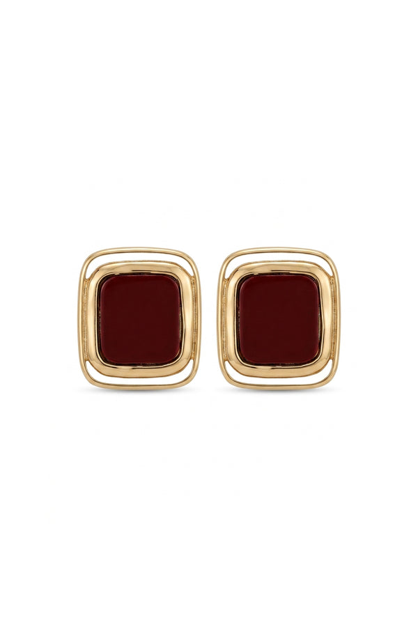 Çelik Era Cherry Küpe Bordo