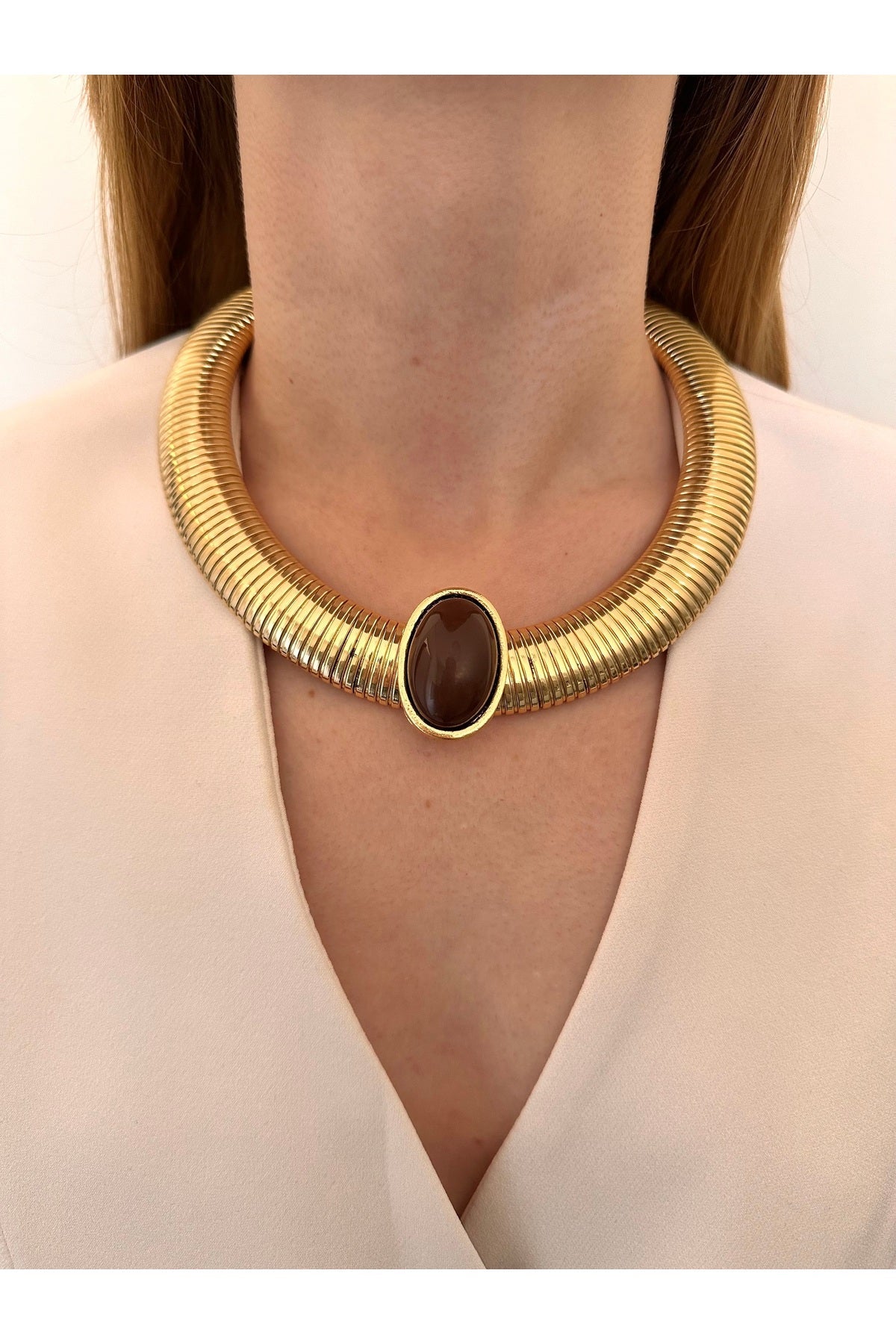 Kadın Çelik tasarım mng Choker kolye