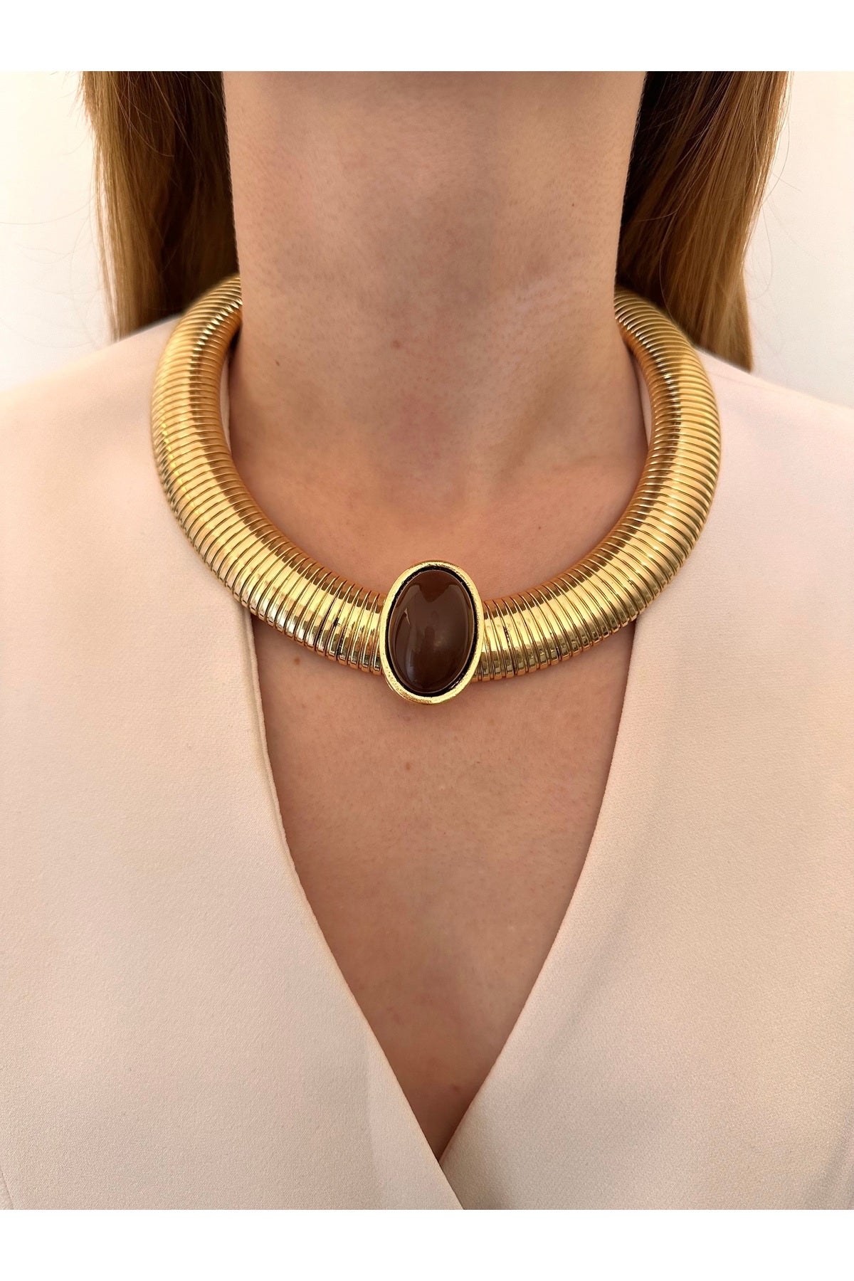 Kadın Çelik tasarım mng Choker kolye