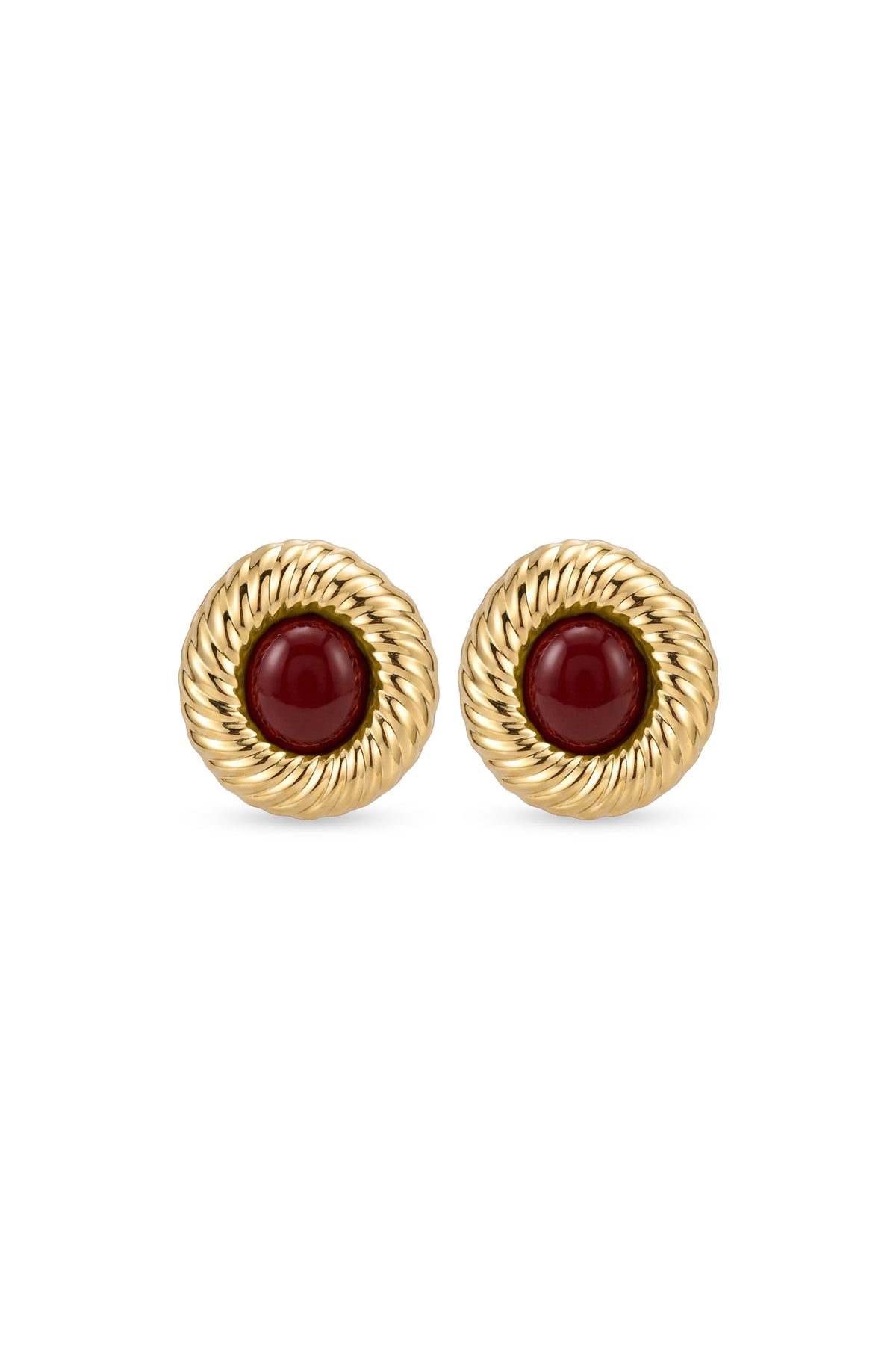 Çelik Helia Cherry Küpe Bordo