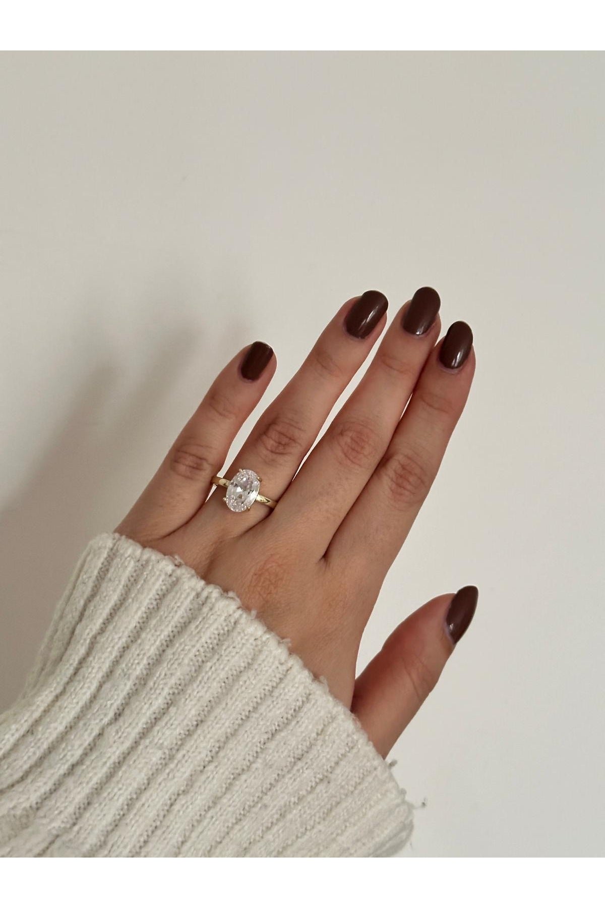 Çelik damla taşlı yüzük ayarlanabilir