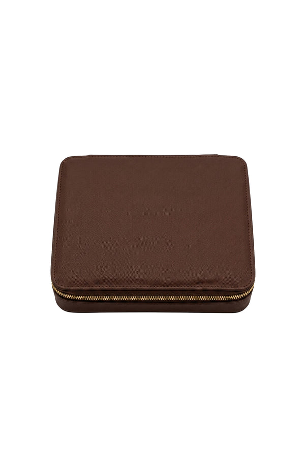 Suni deri büyük boy takı ve mücevher çantası - organizer box