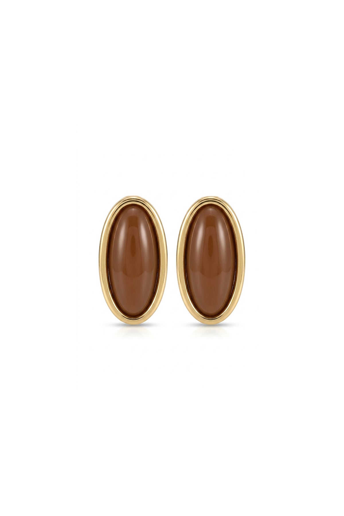 Çelik oval salin küpe