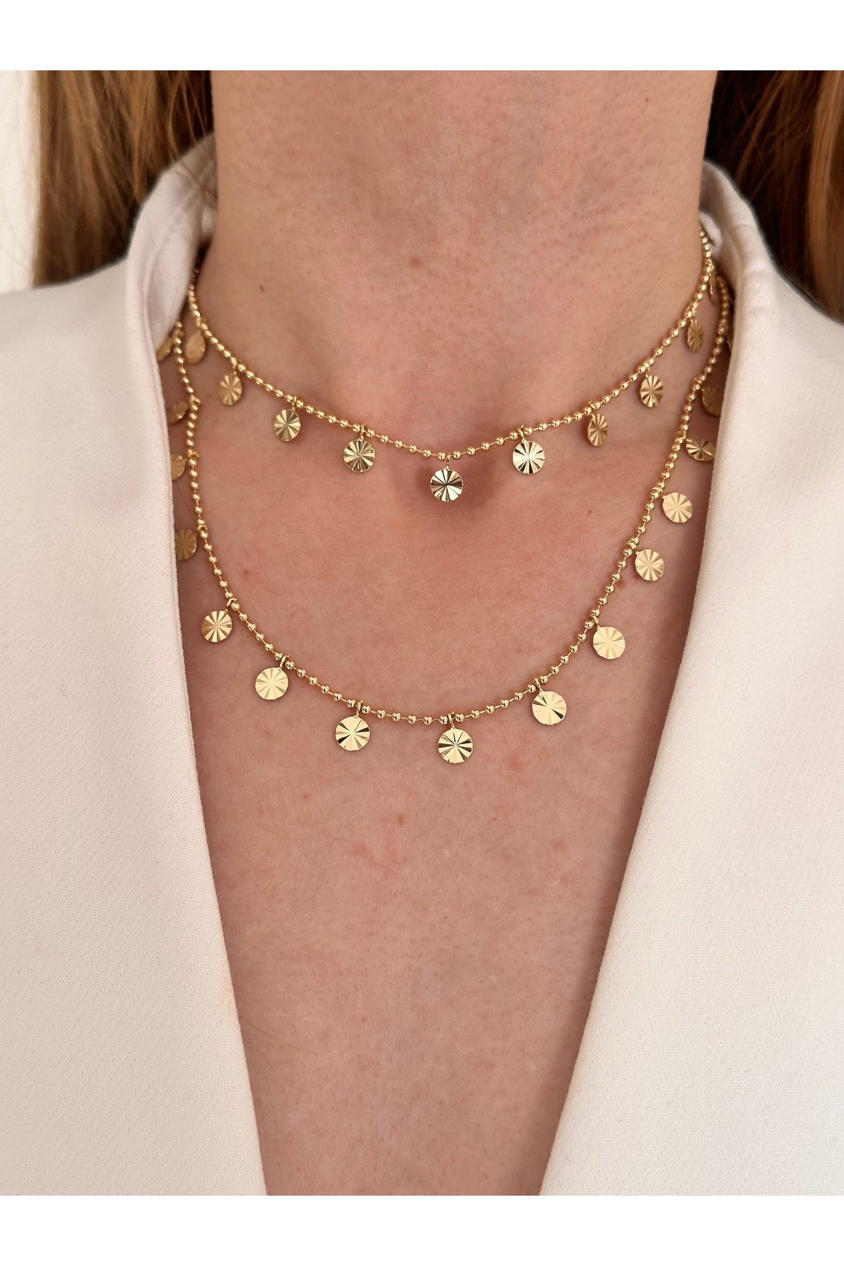 Çelik özel seri 90 cm pul kolye