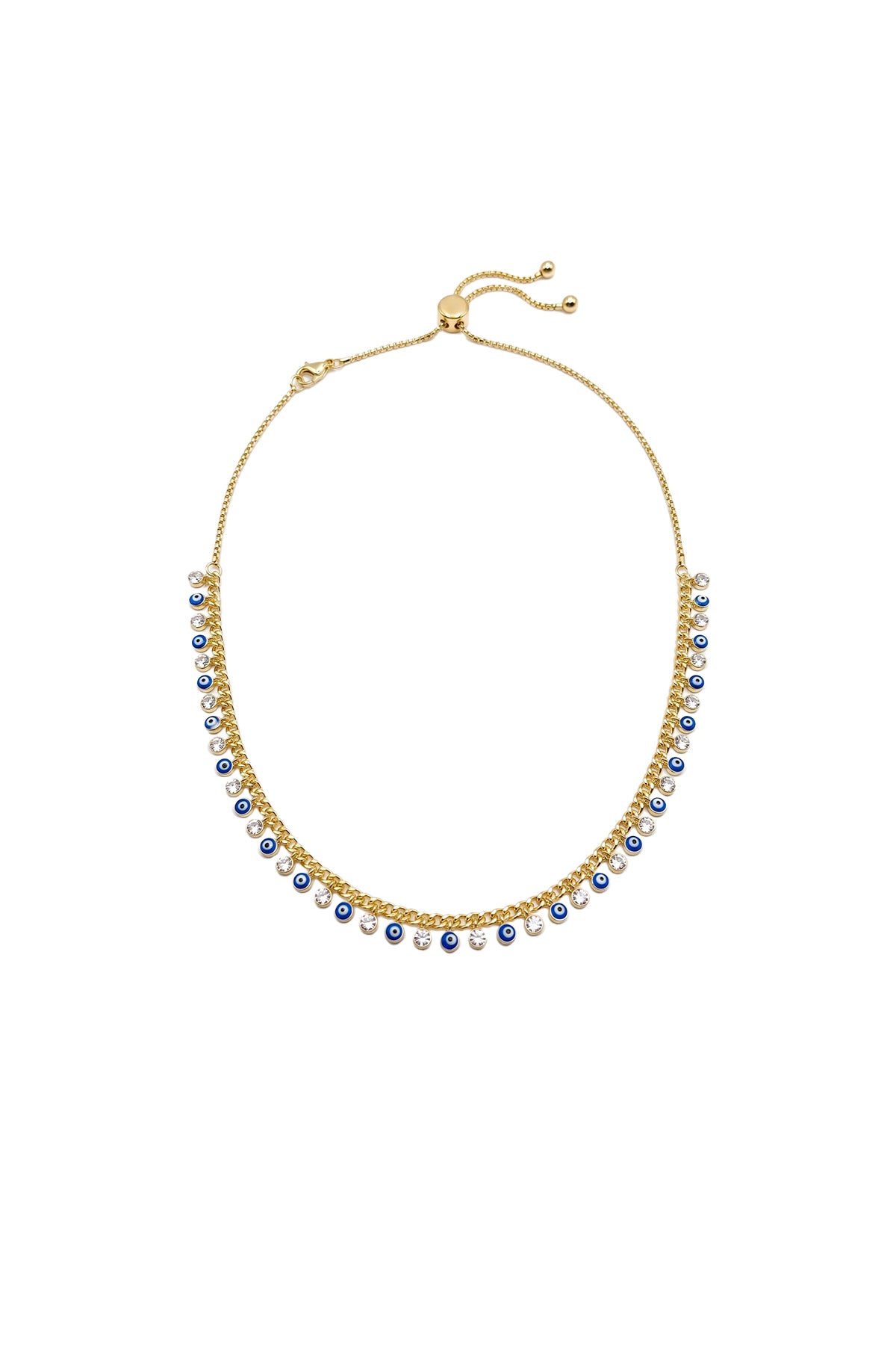Aura nazar asansörlü Choker kolye