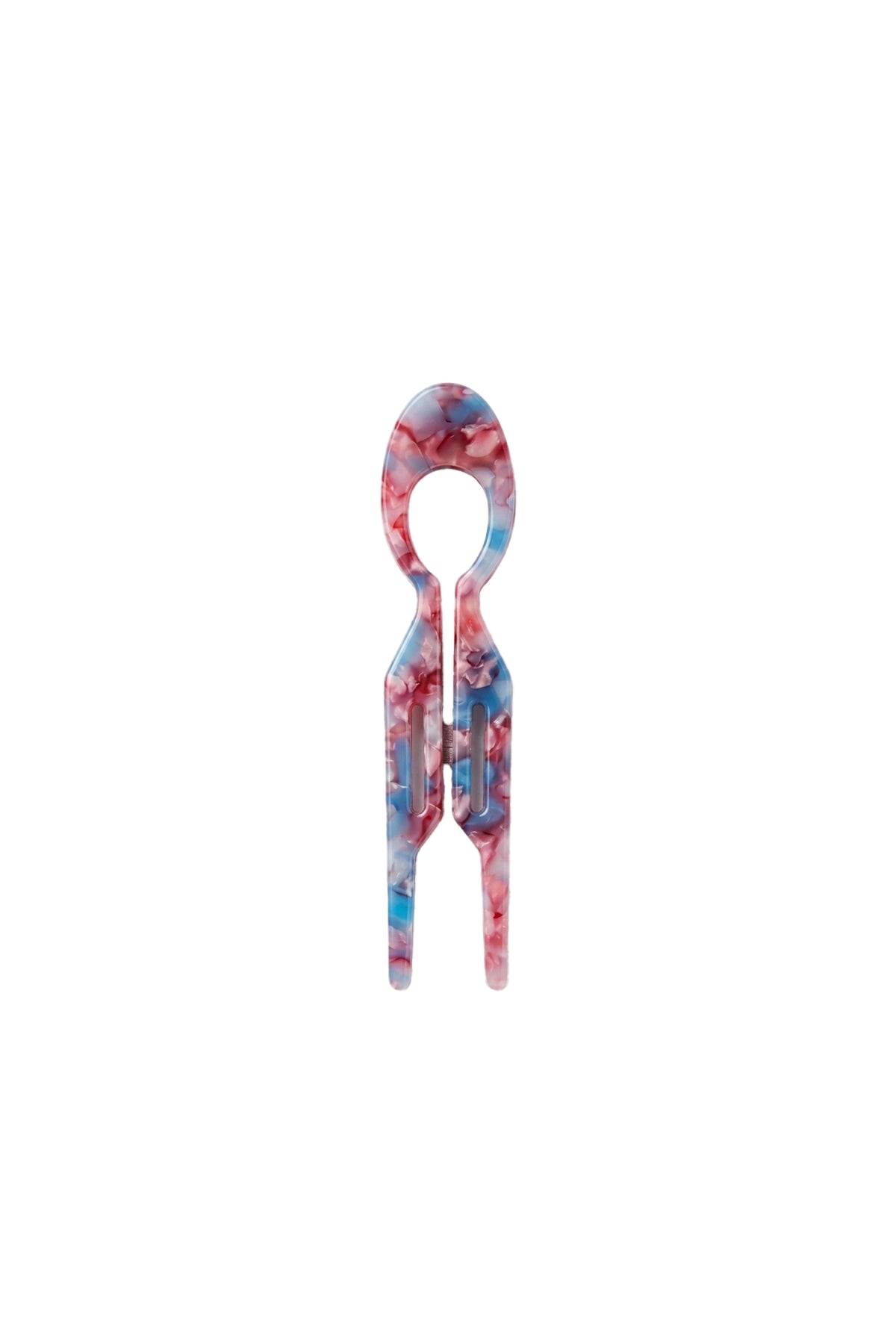 Kemik Saç Topuz Tokası 11 cm Pastel Mermer