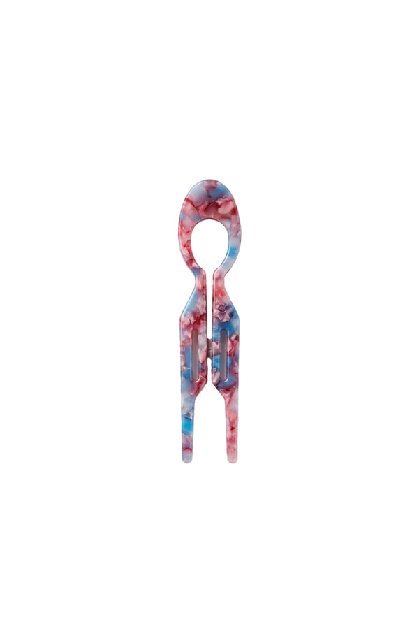Kemik Saç Topuz Tokası 11 cm Pastel Mermer