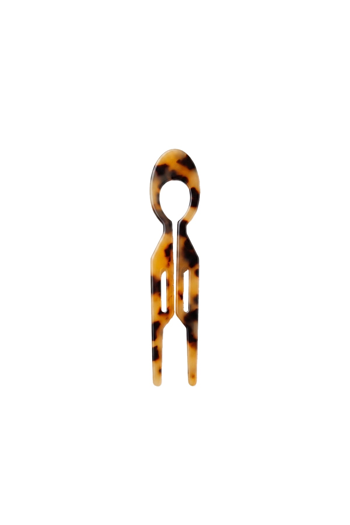 Kemik Saç Topuz Tokası 11 cm Karamel Leopar