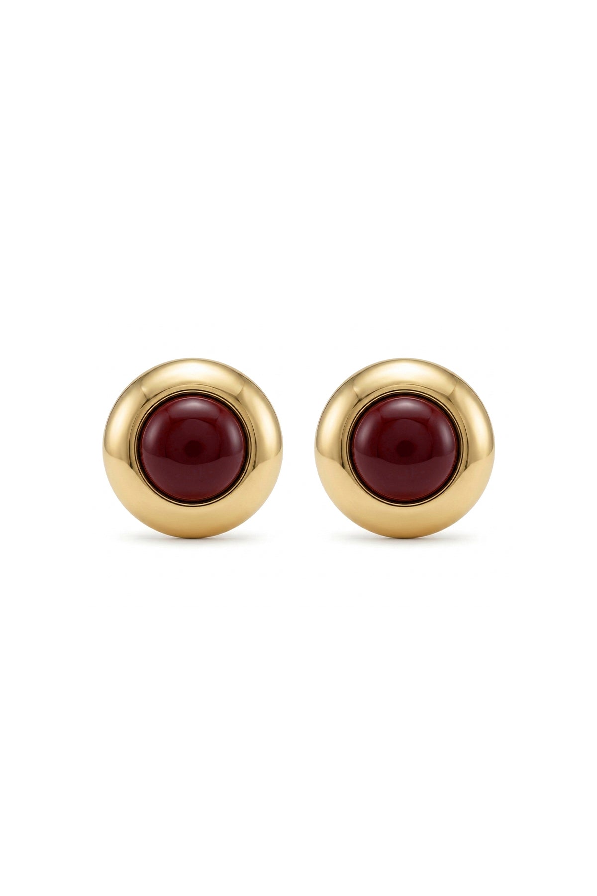 Kadın Çelik gold trin bordo küpe