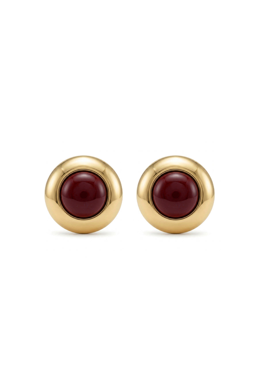 Kadın Çelik gold trin bordo küpe