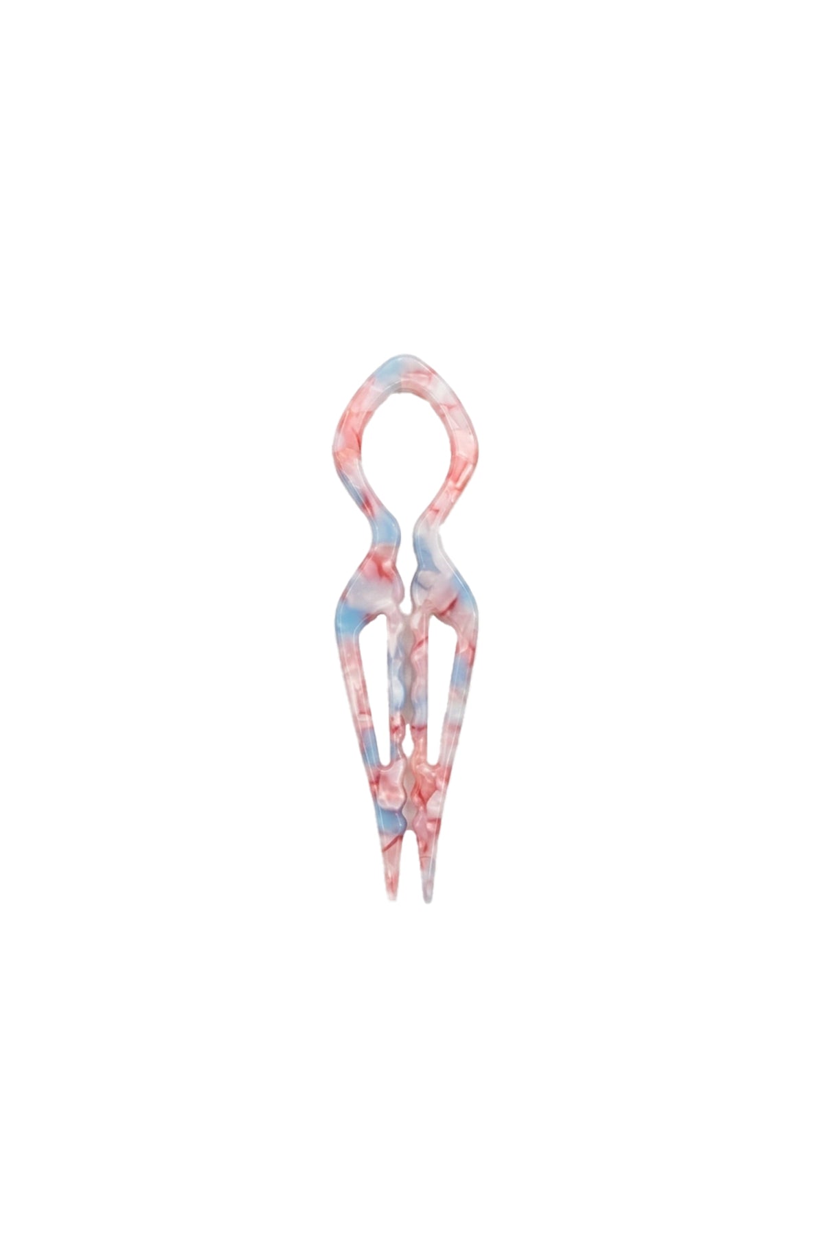 Kemik Saç Tokası 11 cm Pastel Mermer