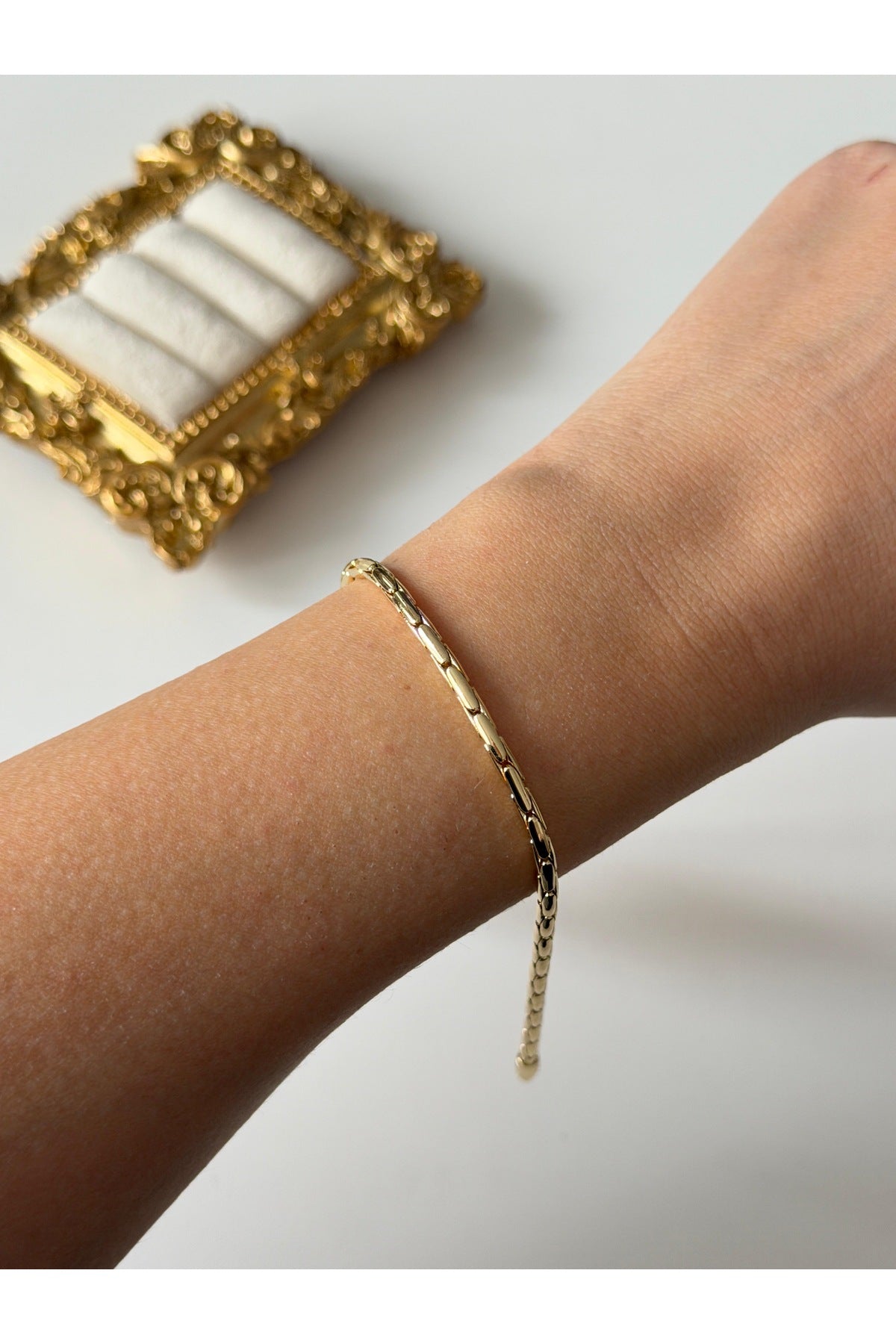 Çelik yılan zincir bileklik