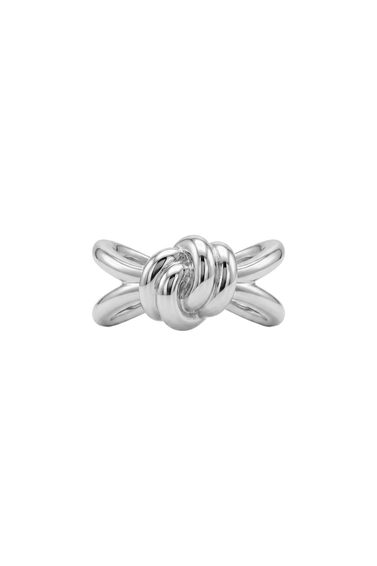 Çelik Knot Ayarlanabilir Yüzük Gümüş
