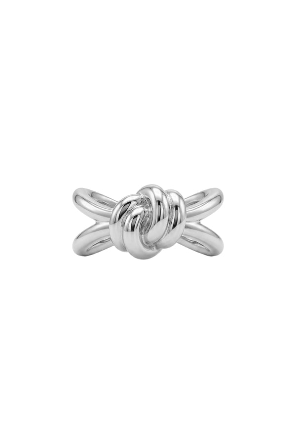 Çelik Knot Ayarlanabilir Yüzük Gümüş