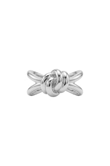 Çelik Knot Ayarlanabilir Yüzük Gümüş
