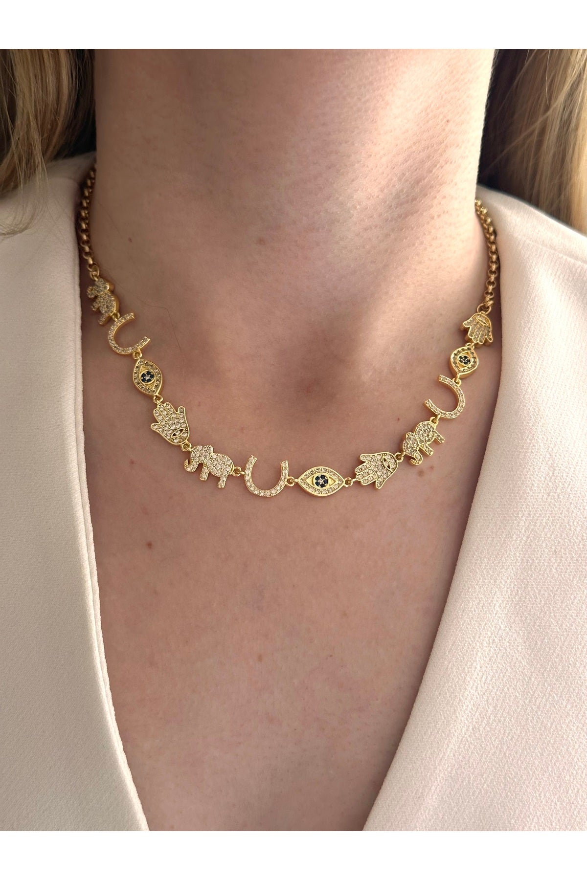 Çelik özel seri manifest şans kolye